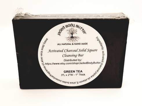 Activated Charcoal Cleansing Soap, Square - Jaded Body Butter, LLC | Natural Skin Moisturizers