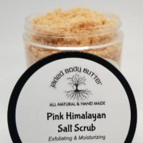 Pink Himalayan Salt Scrub 8 oz, Exfoliating Scrub, Skin Exfoliate, Body Scrub, Face Scrub