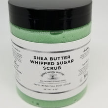 Load image into Gallery viewer, Shea Butter Whipped Sugar Scrub, Full Body Exfoliant, Handmade Scrub, Dry Skin Exfoliant, Moisturizing Scrub, 8 oz