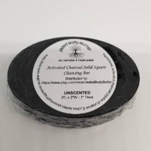 Load image into Gallery viewer, Oval Activated Charcoal Cleansing Bar, solid oval soap bar, multiple scents