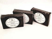 Load image into Gallery viewer, Activated charcoal cleansing bar, solid square soap bar, multiple scents